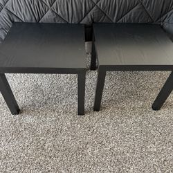 2 Black Side Tables 