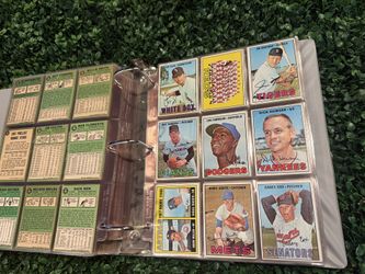 1967 Topps baseball card set almost complete, 1967 Philadelphia football card set complete,