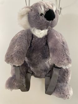 Unipak Designs Plush Koala Bear Animal Backpack - Gray / Fluffy
