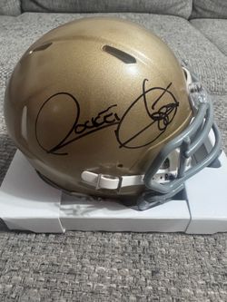 Rocket Ismail Autograph Signed Notre Dame Fighting Irish Speed Mini Helmet L-JSA