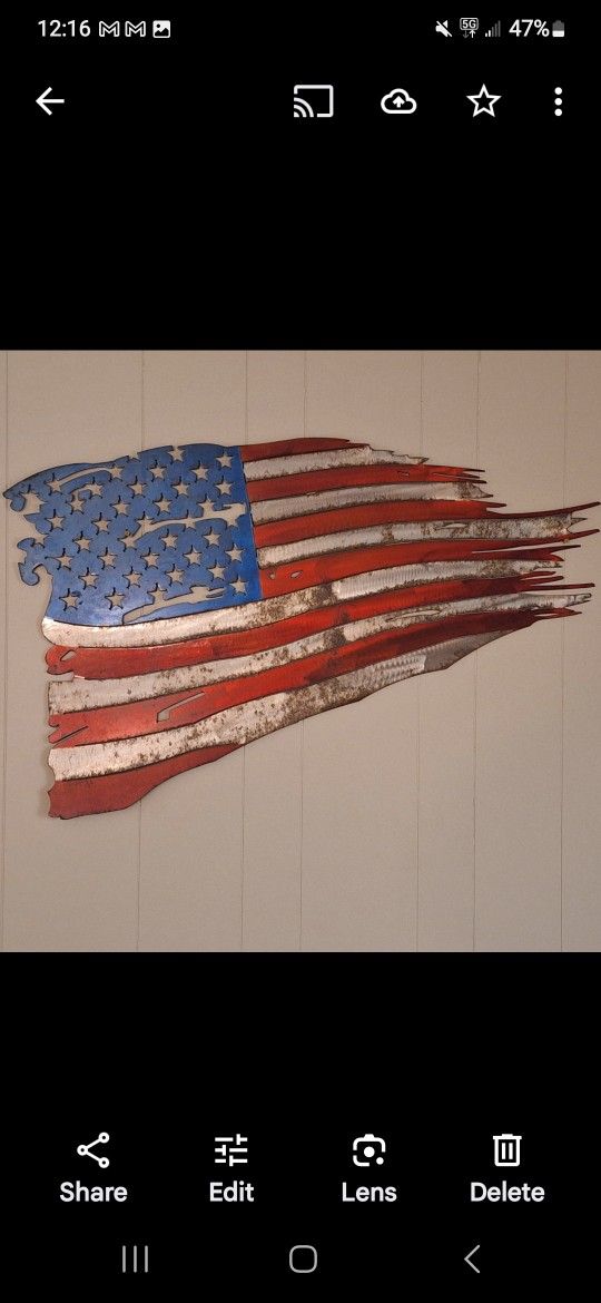 US American Metal Flag 