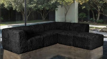 Brand New Black Compressed Foam Modular Design Sectional Sofa