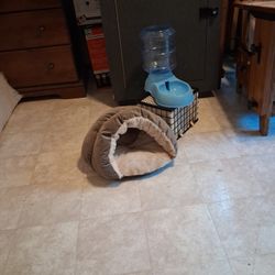 Cat Or Small Dog Bed And Water Dispenser  ( Cash Only)