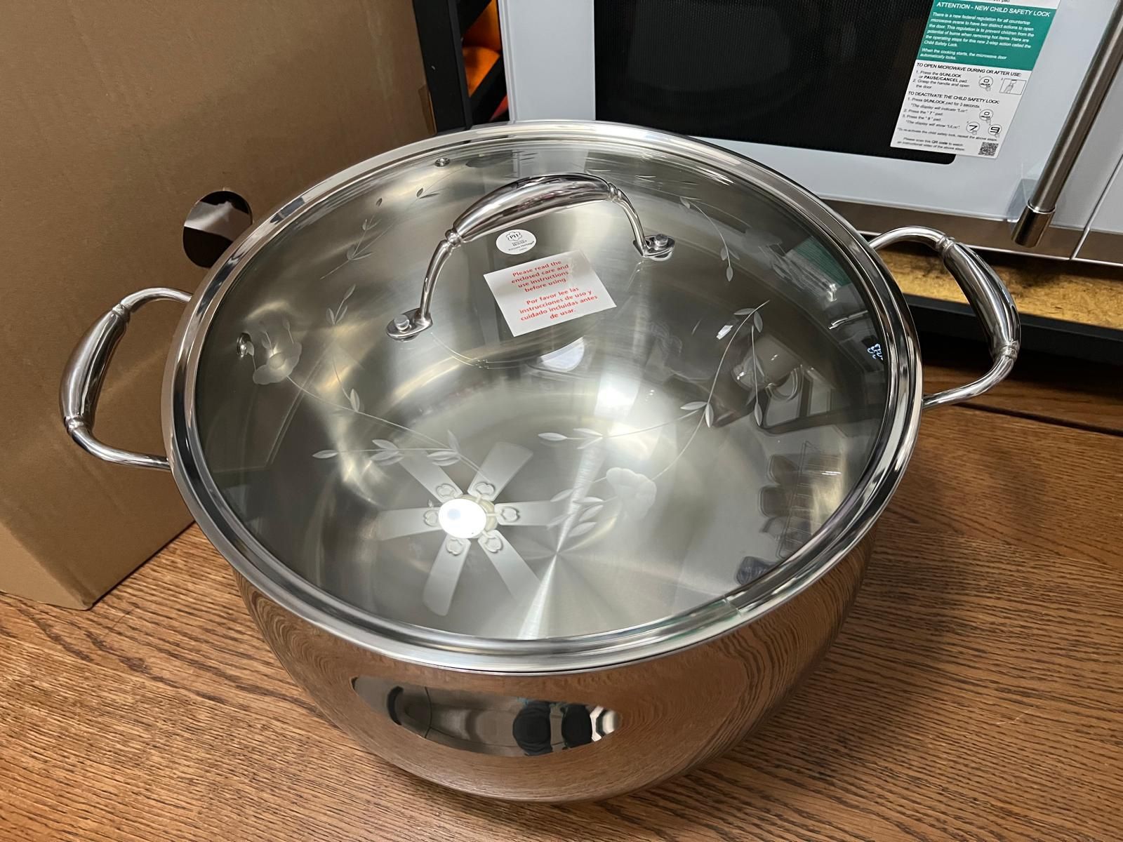 Caldero De 22 Qt Acero Inoxidable Tri-ply 👉 princess house todo nuevo y con caja 📦