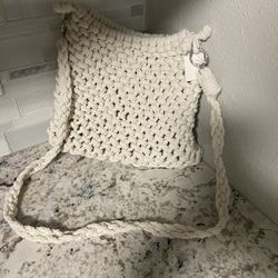 Homemade Macrame Drawstring Bag