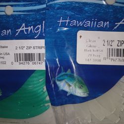 BRAND NEW- Hawaiian Angler, 2-1/2" Zip Strips, Qty 20