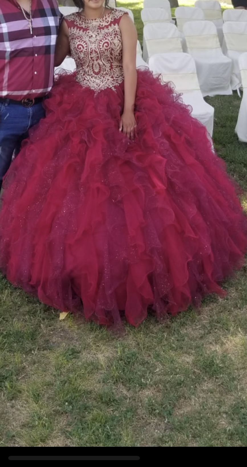 vestido de 15 ańera cojín y muñeca 
