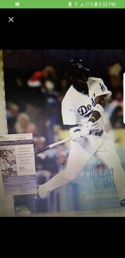 dodgers yasiel puig autograph