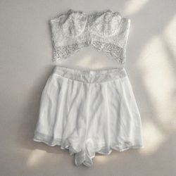 Gorgeous crop top shorts set medium 