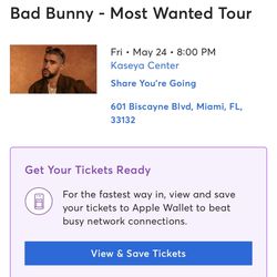 Bad Bunny Tickets For Sale (two) Friday 