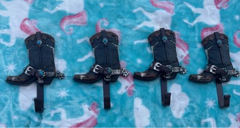 Cowboy Boot Wall Hooks Set of 4