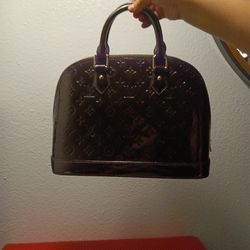 Louis Vuitton Amarante Monogram Vernis Leather Alma PM Bag

