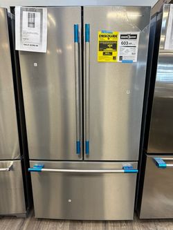 KitchenAid 36” Wide French Door Counter Depth Refrigerator With Internal Water Dispense Take One Home Today $0 Initial Payment Read Description