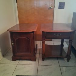 Wood End Tables With Storage 