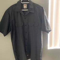 Dickies Button Up Grey Size L