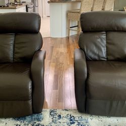 Leather Powered Recliner Chairs 