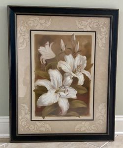 “HIBISCUS” artwork matte and frame