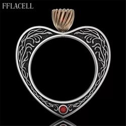 Heart Shape Rustic Ring Size 7