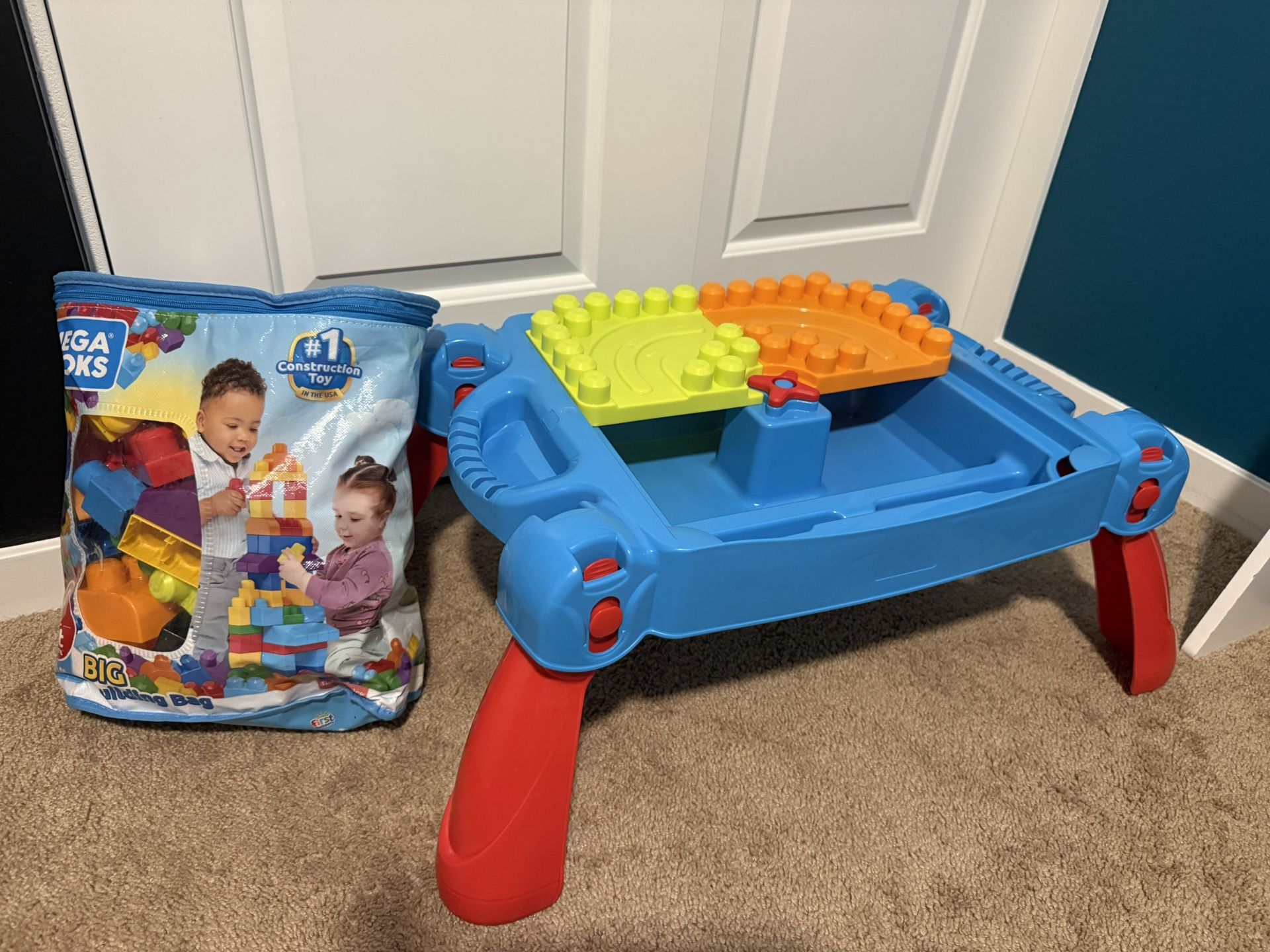 Mega Blocks Table & Legos