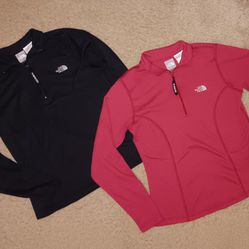 The North Face Women's ¼ Zip Pullover Bundle Black & Red (S)