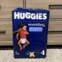 Size 4 Huggies Overnight Diapers