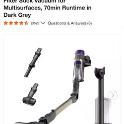 PowerDetect Clean & Empty System Bagless Cordless HEPA Filter Stick Vacuum for Multisurfaces, 70min Runtime in Dark Grey