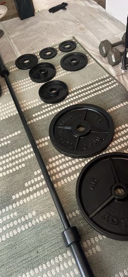 Weights, Barbell, and Bench