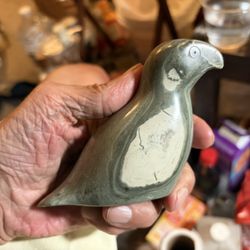Inuit Soapstone Carved Puffin 
