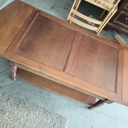 Vintage coffee table, 36-54in L, 2ft W, 17in H, $25