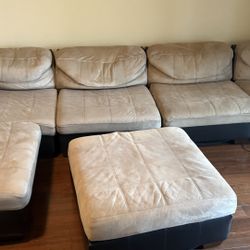 Sectional sofa couch polyester fiber great condition