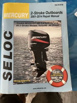 Seloc 18-01418 Mercury outboard Repair Manual $65   Repair Manual (18-01418) by Seloc®. Only Seloc manuals include Skill level Ratings (1 - 4 wrenches