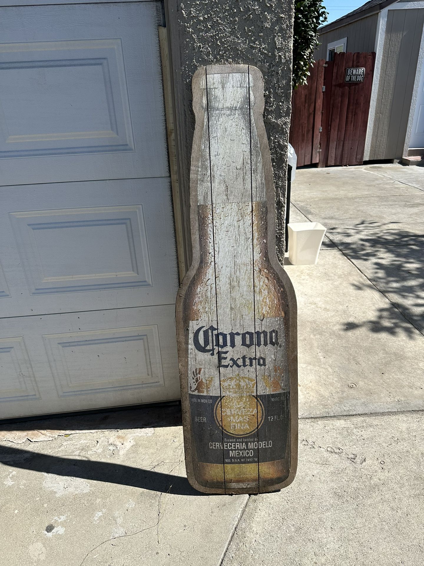 Vintage Wooden Corona Beer Sign