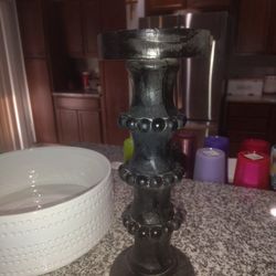 Black Candle Holder 12 Inches Tall Abouts