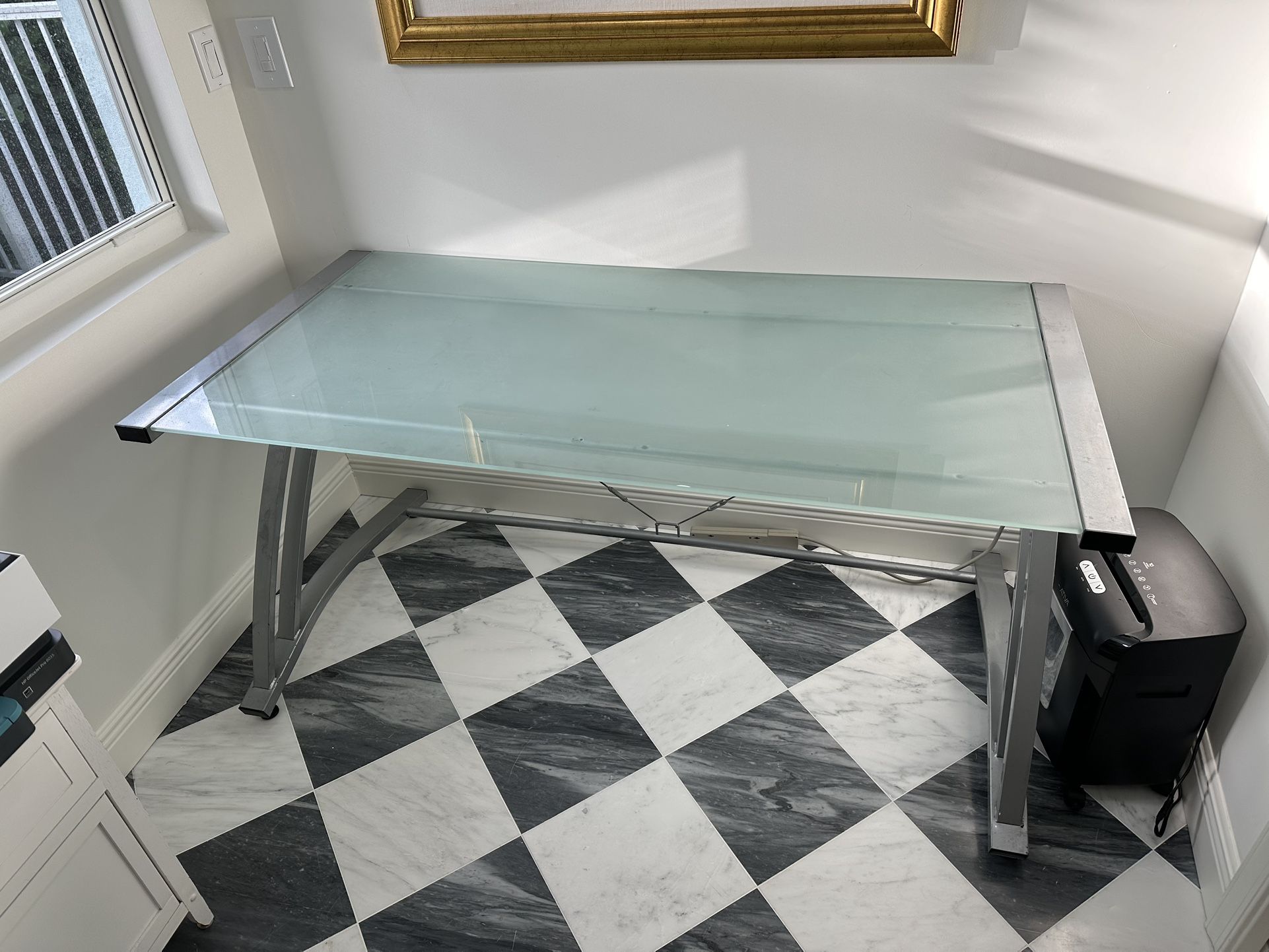 Vintage Glass Desk