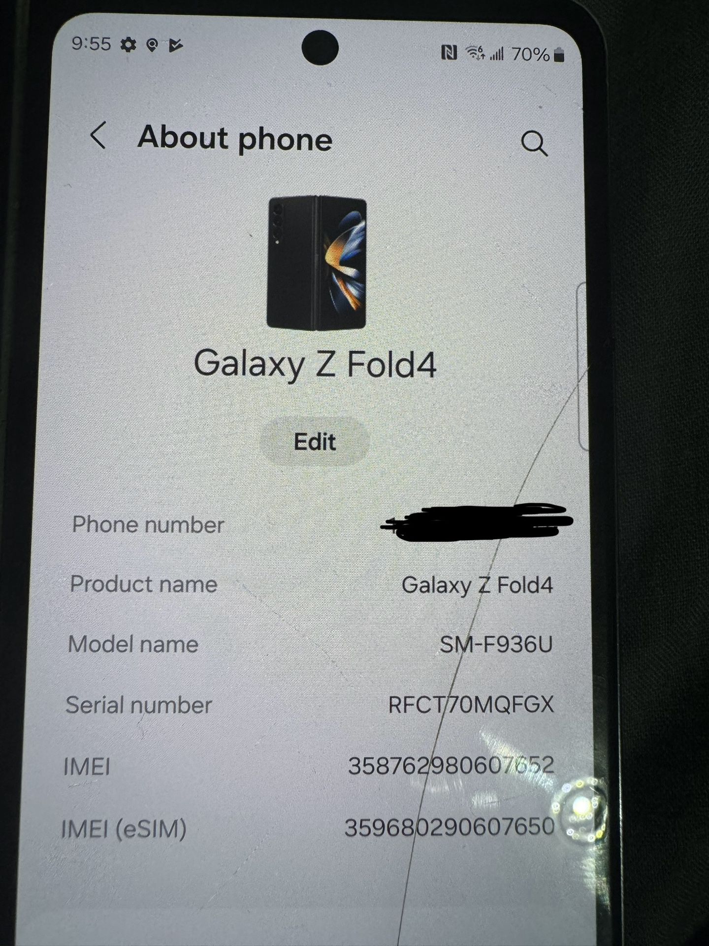 AT&T Samsung Z Fold 4 256gb 