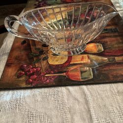 Nice Large Glass Gravy Pitcher 