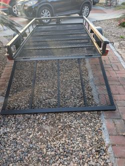 5x8 All Metal Utility Trailer Registration License Plate On Hand It Has Drop Gate Jack Ready To Go