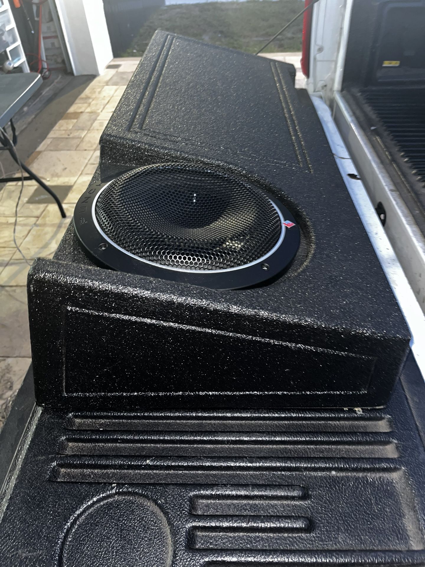 Punch P3 10” Subwoofer In Rhino Lined ported Truck Box 
