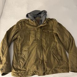 Levi’s jacket hoodie sherpa lined large