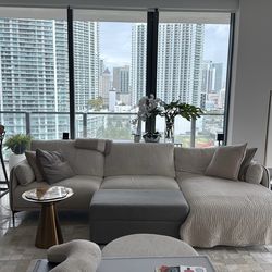 Sectional and ottoman