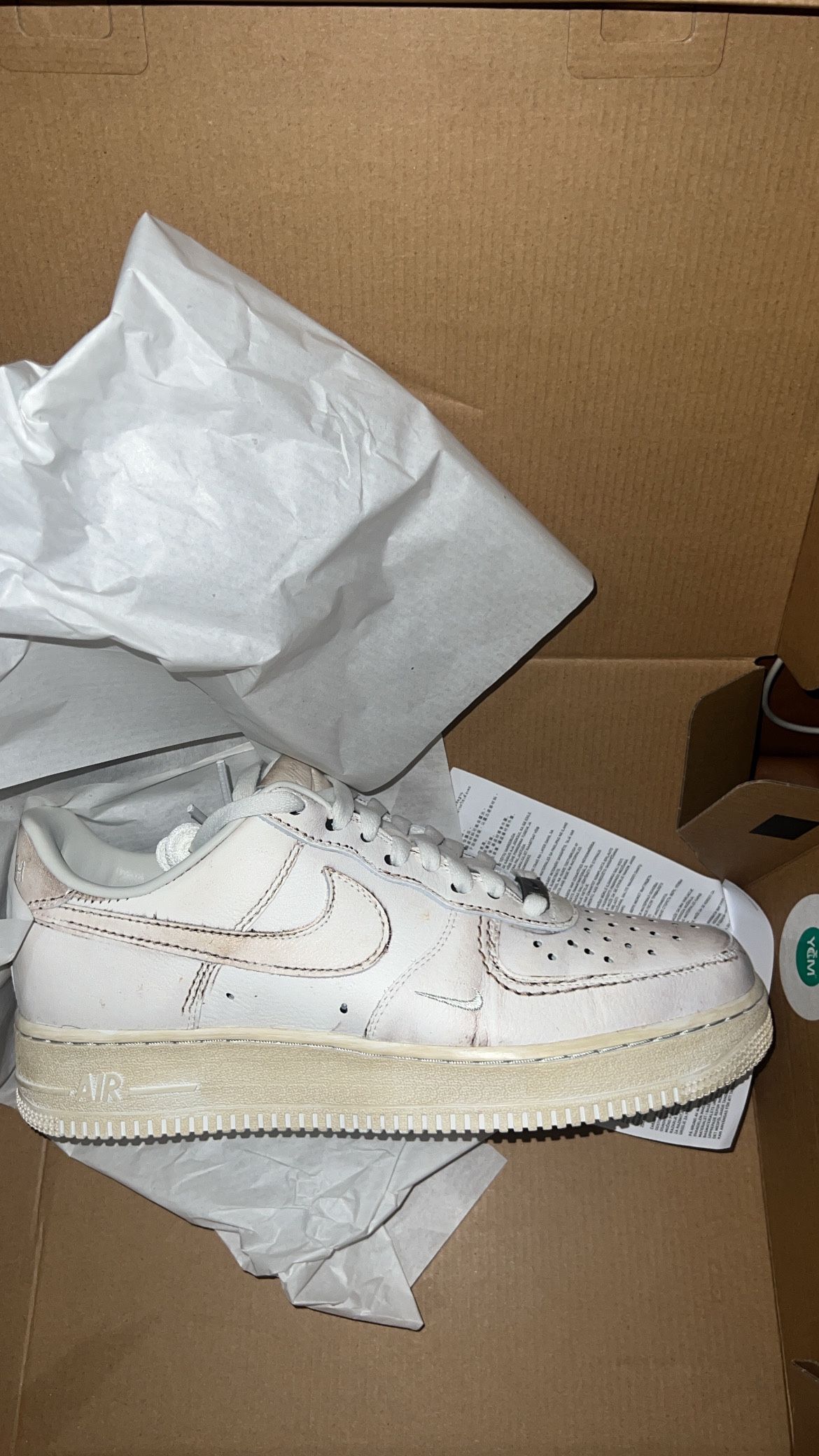 Air Force 1 Low Dirty Triple White Size 9.5 Mens