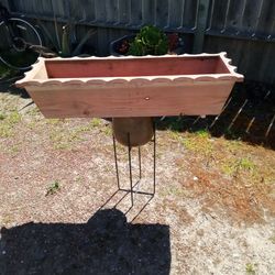 Wooden Flower Pots Red Wood 35 Dollars Each