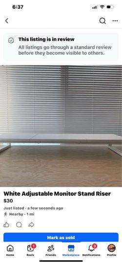 White adjustable monitor stand