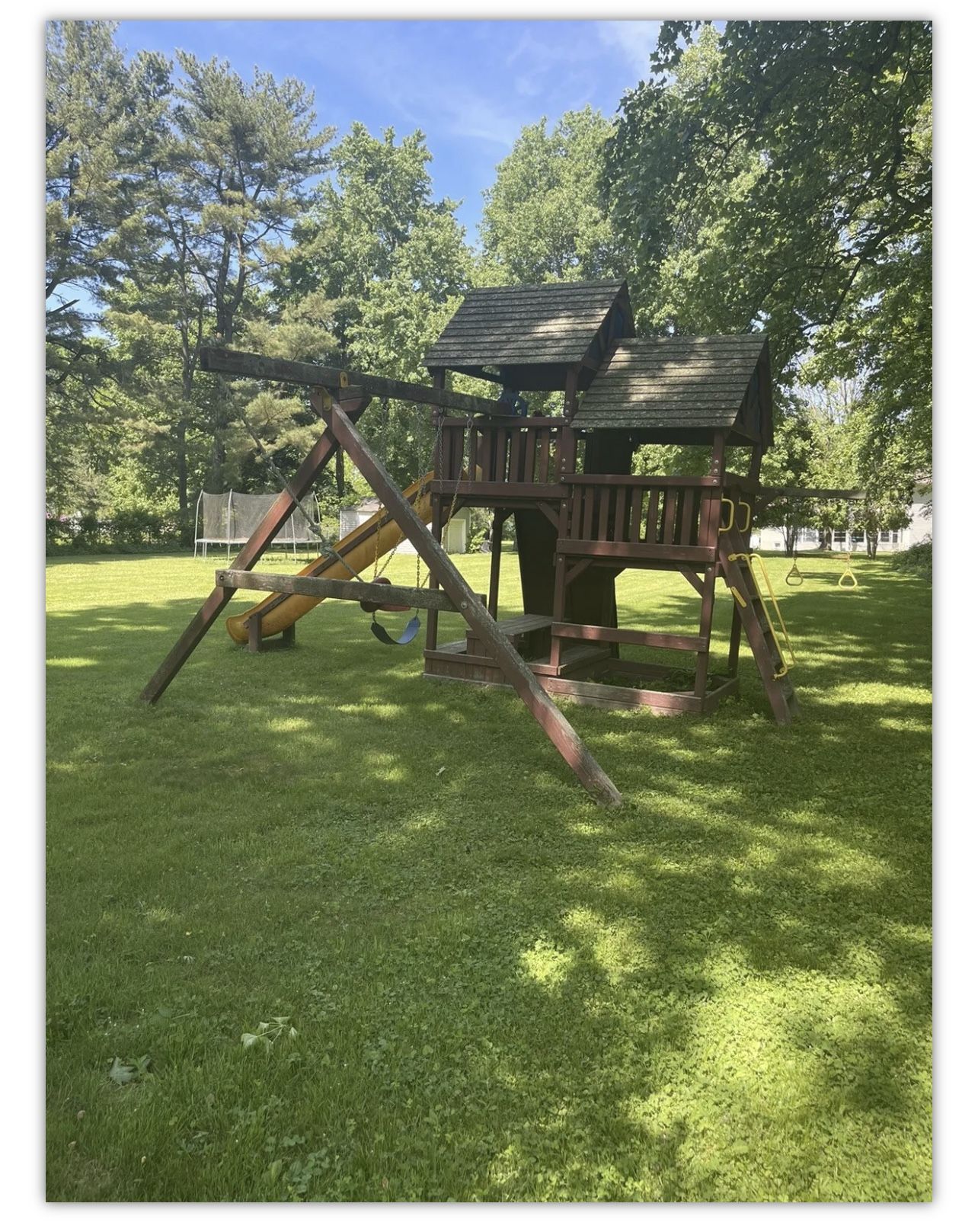 Rainbow swing set Used