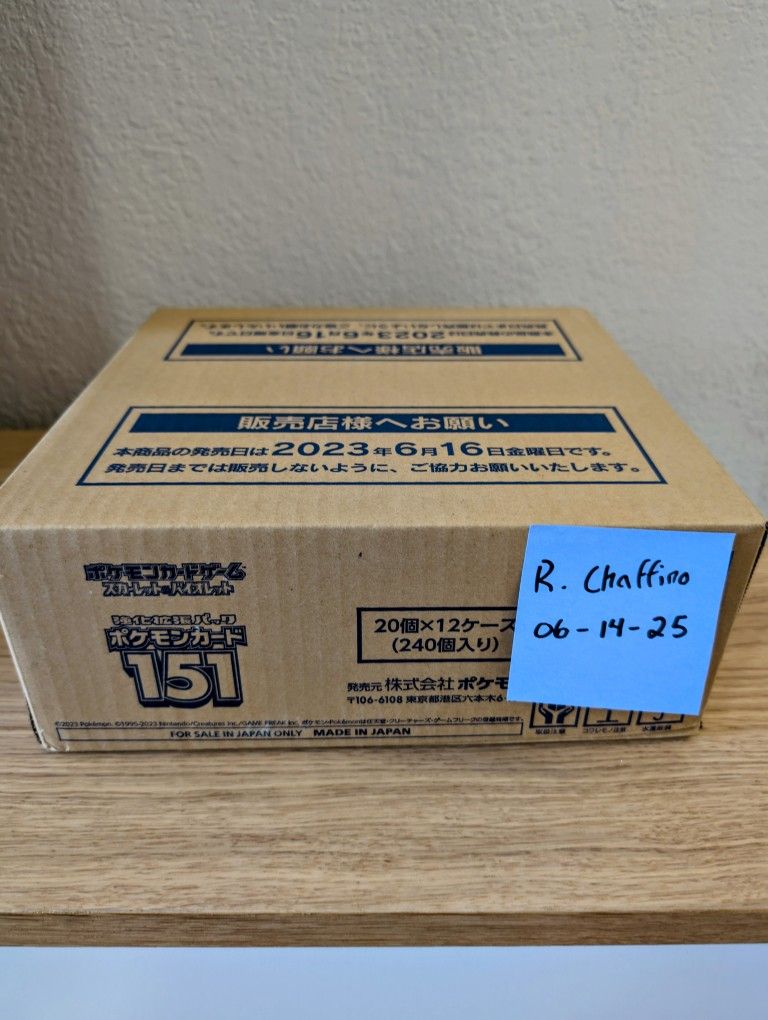 Pokemon 151 Booster Box Case (Japanese) Sealed!
