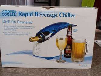 Cooper rapid cooler beverage & wine chiller, designed to quick chill cans, beer bottles using ice & water rotation