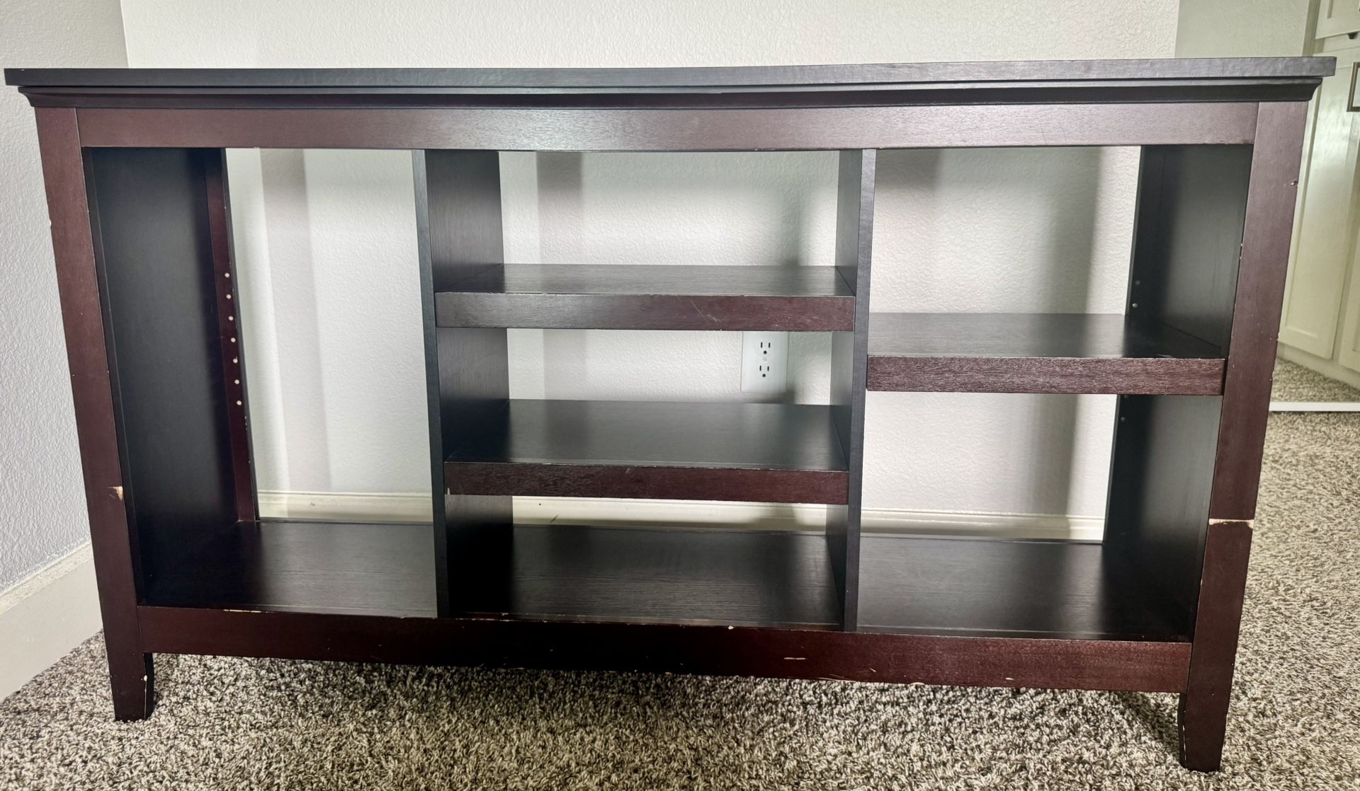 Table with Storage Shelves