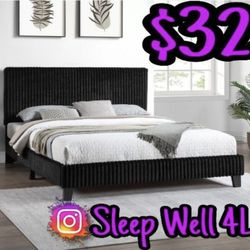 NEW QUEEN BED FRAME AND MATTRESS 