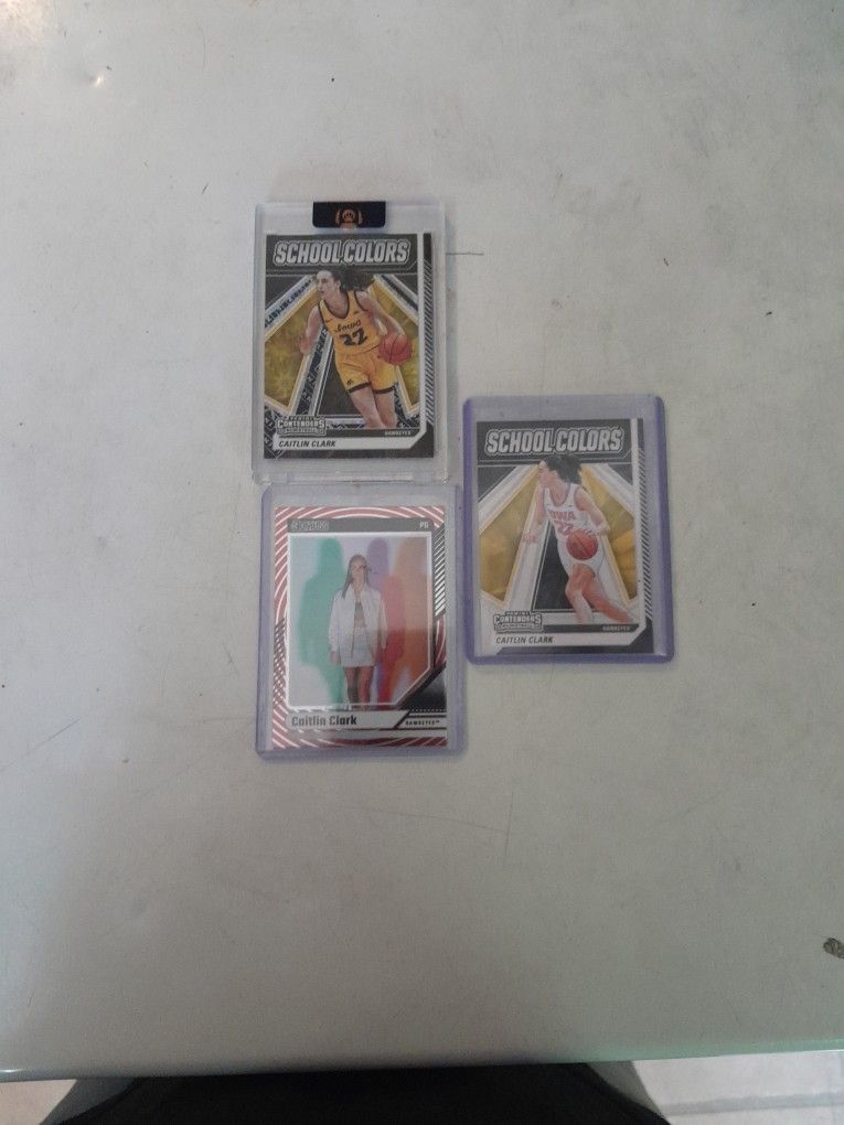Caitlin Clark Rookie Lot, Super Rare Panini Brand refractor, Red Dot Exclusive Parellel, And School Colors Sc4 !