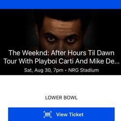 The Weeknd tickets NRG Section 108